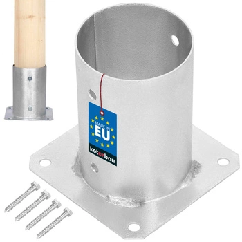 Kotevní držák základny sloupu fi 100 šroubovaný kotarbau stříbro