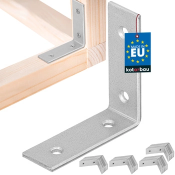 Tesařský úhelník nerezový pozinkovaný 50x50x17 mm sada 50 ks.