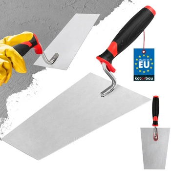 Zednické hladítko lichoběžníkové nerezová ocel gumová rukojeť 200 mm