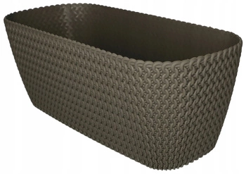 Květináč 400 mm balkonová oválná truhla - Barva šedá kamenná