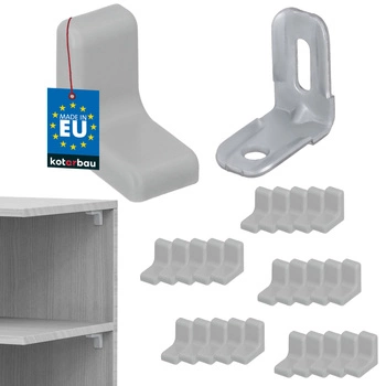 Komandorek nábytková úhlová konzola s víčkem světlý jasan sada 25 ks.