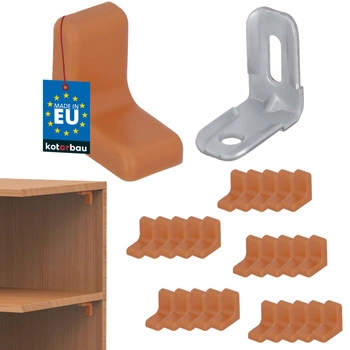 Komandorek nábytková úhlová konzola s víčkem olše sada 25 ks.