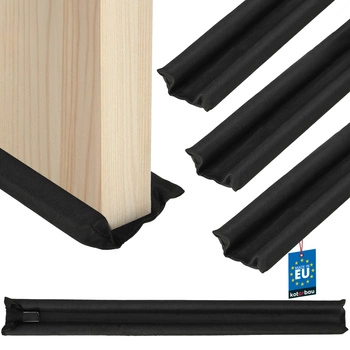 Těsnění z pěny pod dveře 30 mm 95 cm černé sada 3 ks