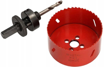 Bimetalová pila na otvory 83mm korunkový frézovací adaptér