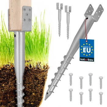 Základna sloupu kotva u šroubovaná do země ocelová 70x700 mm sada 2 ks.