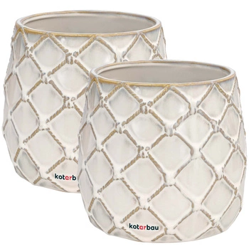 Keramický květináč ananas fi 145 mm sada 2 ks.