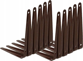 Podpěra police 12,5x10 cm - 10 ks. hnědá kotarbau