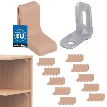 Komandorek nábytková úhlová konzola s víčkem buk sada 50 ks.