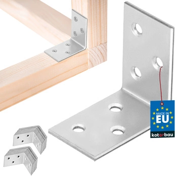 Tesařský úhelník nerezový pozinkovaný 40x40x25 mm sada 25 ks.