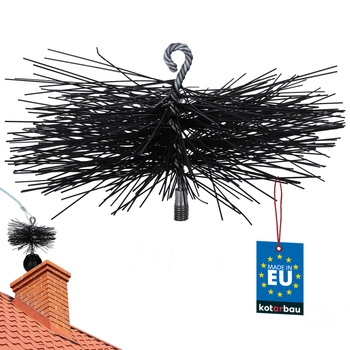 Kartáč na čištění komínů kominický pvc závit m12 250 mm