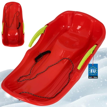 Sáně s brzdou kluzák sjezdový červený 79 cm