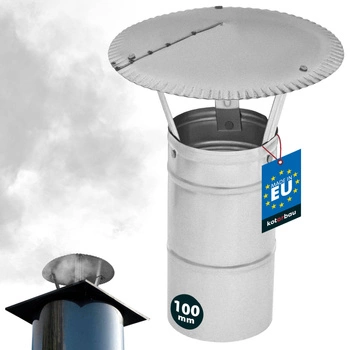 Kouřová stříška pro komínovou rouru pozinkovaná ø100
