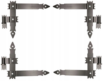 Pásový rohový závěs 400 garážový pro okenice - Barva černá