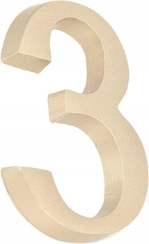 Číslo domu "3" číslo dveří 5 cm satén