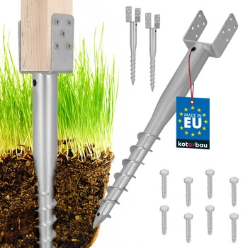 Základna sloupu kotva u šroubovaná do země ocelová 100x720 mm sada 2 ks.