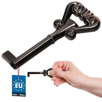 Klíč k barovému nábytku univerzální dekorativní retro černý 7 cm