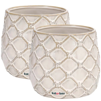 Keramický květináč ananas fi 125 mm sada 2 ks.