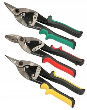 Nůžky na plech levé pravé rovné sada 3 el 250