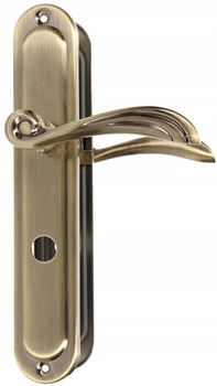 Dveřní klika wc dlouhá rozeta 72mm patina dveře