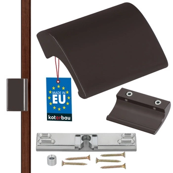 Balkónová západka úchyt dveře zámek palivový hliníkový - Barva tmavě hnědá