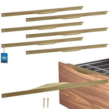 Uchyt nábytkový hliníkový zlatý mat 416/436 mm sada 6 ks.