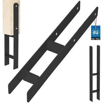 Základna sloupu h pro zabetonování pozinkovaná černá 80 mm