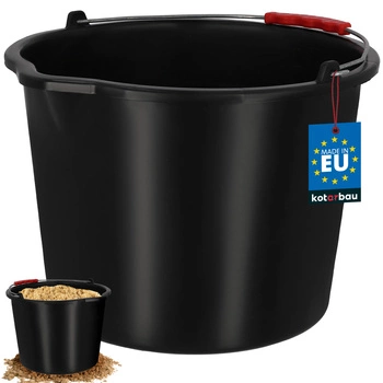 Vědro stavební hospodářské s výlevkou 12 l černé