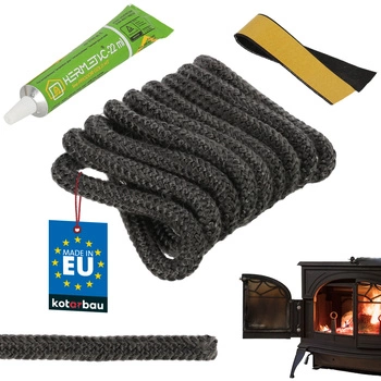 Příze na těsnění krbu a kamen + lepidlo 10 mm 2,5 m