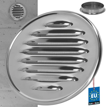 Větrací mřížka z nerezové oceli s kulatými oky fi 150 mm