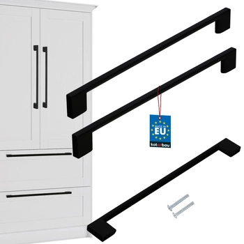 Nábytková úchytka klasická moderní černá matná 256 mm sada 2 ks.