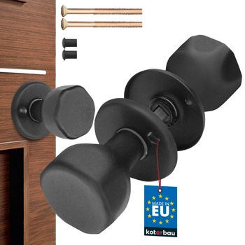 Otočný knoflík pro dveře brány černá