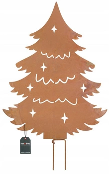 Socha stromeček figurka dekorace kovová zahradní rez - Barva hnědá