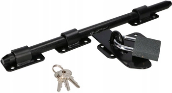 Zámek 340mm garážová zámek dveří s visacím zámkem - Barva černá