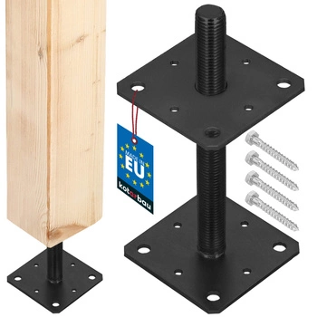 Podstavec sloupu šroubovací nastavitelný závit m24 antracit 110x110x250 mm