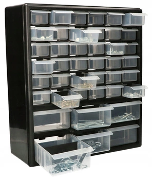 Dílenský organizér se 42 zásuvkami, skříňový regál