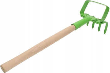 Zahradní hrábě s kovovou násadou zelená kotarbau