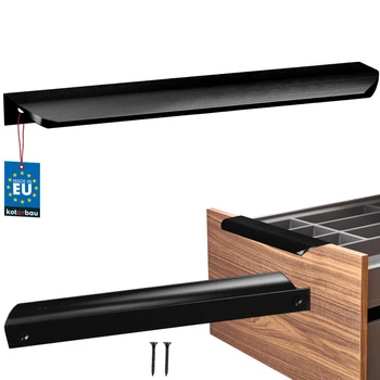 Uchyt nábytkový hliníkový černý mat 192/212 mm