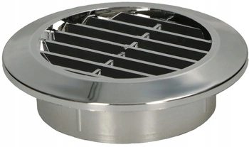 Větrací mřížka kulatá fi 60 mm se síťkou - Barva chromová