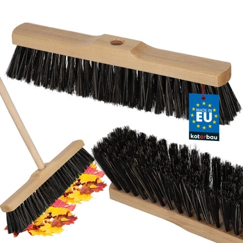 Přírodní zametací koště 350 mm kartáčový zametač kotarbau černá