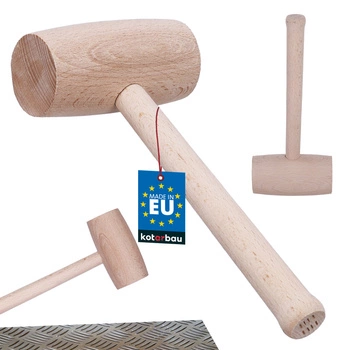 Kladivo dřevěné klempířské pokrývačské kulaté na rovnání plechu fi 57 mm