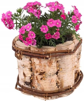 Kulatý dřevěný kryt truhlíku na květiny ⌀12 cm kotarbau hnědá