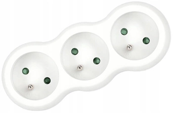 Rozdělovač napájení 3 zásuvky zloděj země