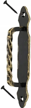 Kovaná klika antaba černá zlatá 190 mm