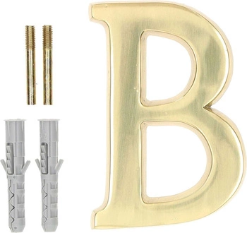 Písmeno pro výšku domovních dveří "b" 10cm mosazné