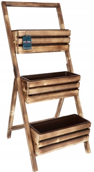 Zahradní záhon 3 balkonové květináče s krbovou vložkou 105 cm kotarbau