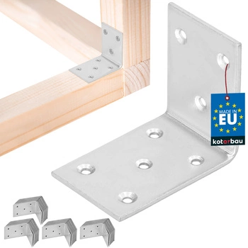 Tesařský úhelník nerezový pozinkovaný 55x45x35 mm sada 50 ks.