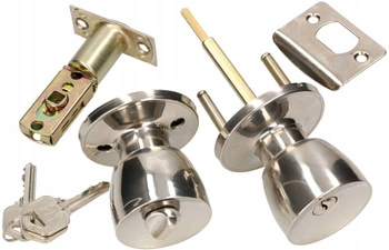 Otočný knoflík se zámkem pro křídlové dveře chrom