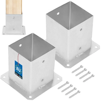 Šroubovaný podstavec pro tyč 120x120 mm sada 2 ks.