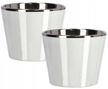 Keramický květináč ⌀11 cm bílý - 2 ks. kotarbau