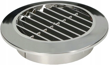 Větrací mřížka kulatá fi 70 mm se síťkou - Barva chromová